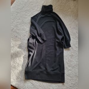 OAK + FORT black turtleneck long dress